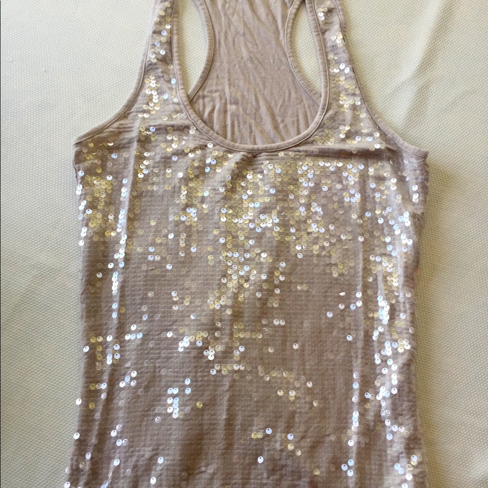 Cream bling tank